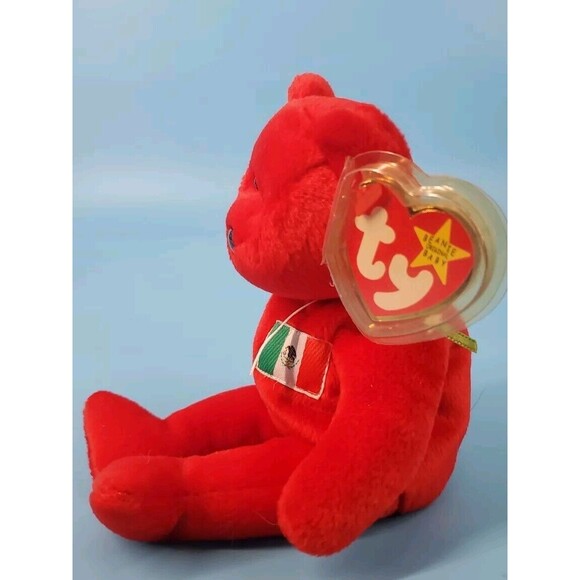 Ty  Beanie Baby Osito Red Teddy Bear Bean Bag Plush Retired Vintage - Picture 2 of 8